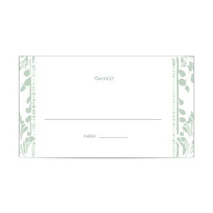 Norwich Wedding Table Placecard