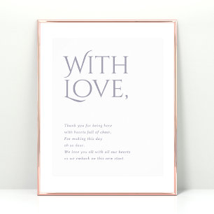 Norwich Wedding Thank You for Attending Sign