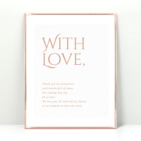 Norwich Wedding Thank You for Attending Sign