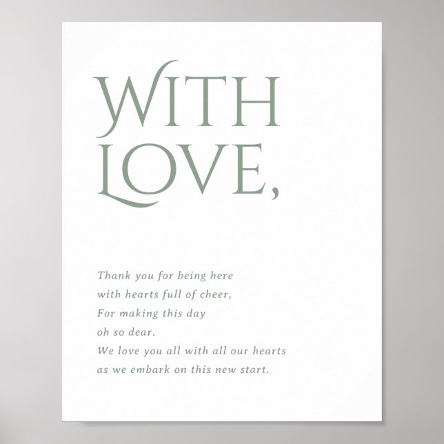 Norwich Wedding Thank You for Attending Sign (Front)