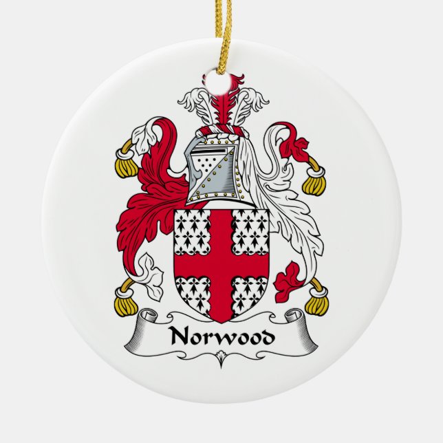 Norwood Family Crest Ceramic Ornament (Front)
