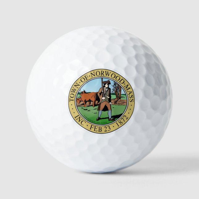 Norwood Massachusetts Town Golfballs Golf Balls (Front)