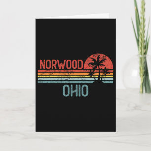 Norwood Ohio Funny Usa City Trip Home Roots  Card