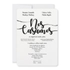 NOS CASAMOS SPANISH WEDDIN INVITATION
