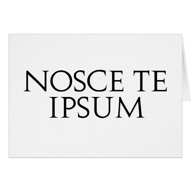 Nosce Te Ipsum (Front Horizontal)