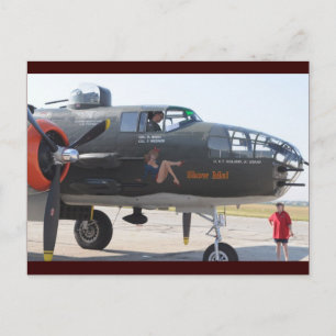 nose art 'show me' postcard