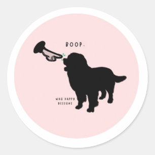 Nose Boop Dog Love Classic Round Sticker