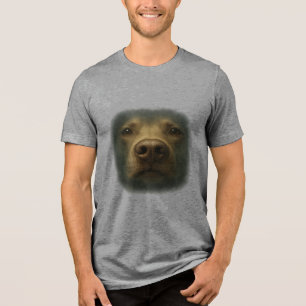 Nose First – Dog Sniffing Through the Shirt