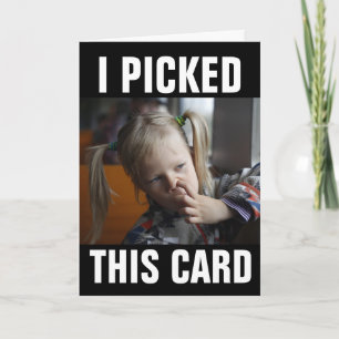 NOSE PICKER LITTLE GIRL FUNNY BIRTHDAY CARDS