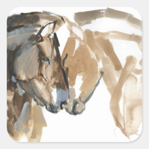 Nose to Nose Square Sticker