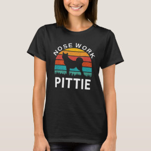 Nose Work Pittie Akita Dog Silhouette  Atika Dog 2 T-Shirt