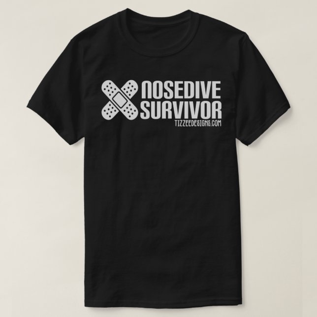 Nosedive Survivor  Onewheel ESkate Skateboarding  T-Shirt (Design Front)