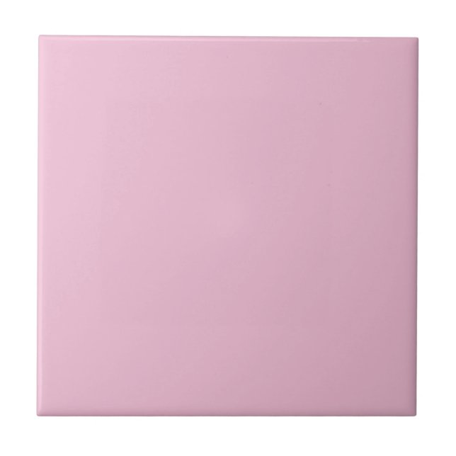 Nosegay Light Pink Solid Colour Print, Blush Ceramic Tile (Front)