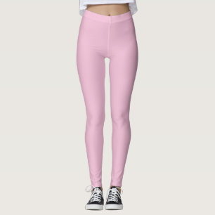 Nosegay Light Pink Solid Colour Print, Blush Leggings