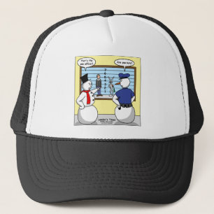 Noseless Snowman Bunny Suspect Gifts & Tees Trucker Hat