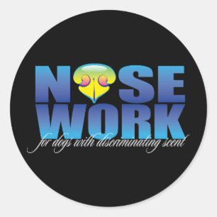Nosework For Dogs with Discriminating Scent Classic Round Sticker