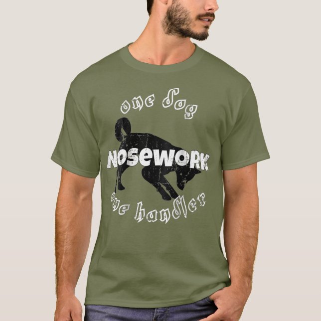 Nosework Tshirt One Dog One Handler_1 (Front)