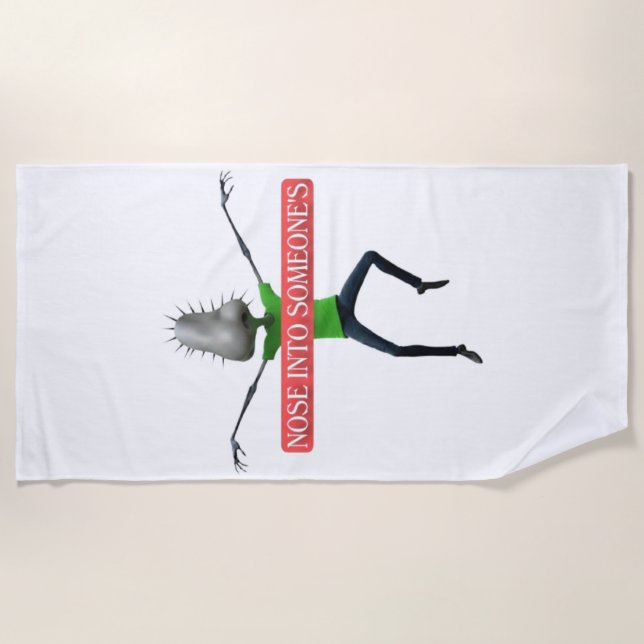 Nosey business beach towel (Front)