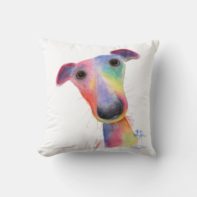 Nosey Dog 'Hank' Whippet / Greyhound Cushion (Front)
