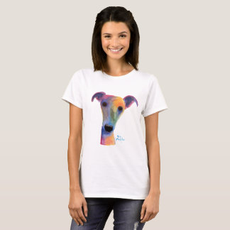 Nosey Dog Whippet Greyhound 'PANSY' Ladies T-Shirt