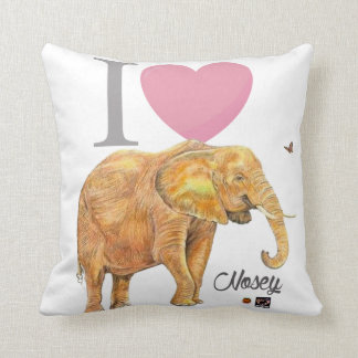 Nosey, One sided throw pillow. Cushion