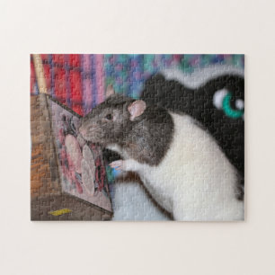 Nosey rat jigsaw puzzle