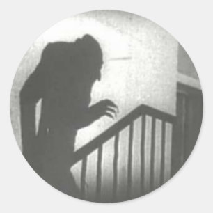 Nosferatu Crawling the Stairs Classic Round Sticker