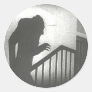 Nosferatu Crawling the Stairs Classic Round Sticker