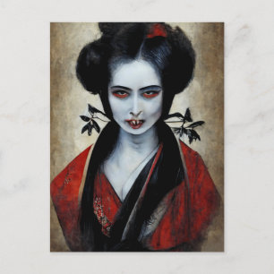 Nosferatu Geisha   Portrait Of A Vampire Postcard