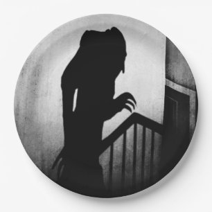 Nosferatu Shadow Christmas Paper Plate