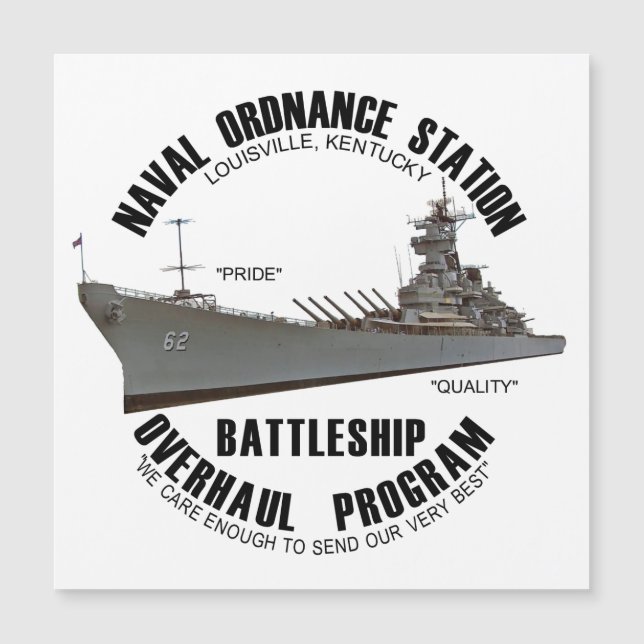 NOSL Battleship Overhaul Program Flat Magnet (Front)