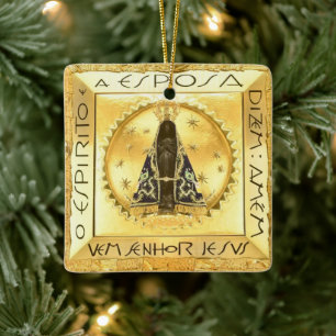 Nossa Senhora da Conceição Aparecida Ceramic Ornament