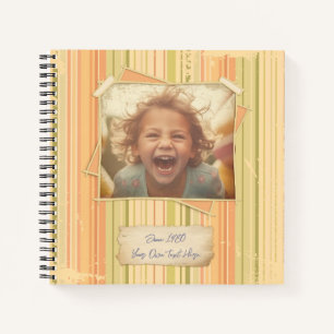 Nostalgia. Grunge Photo Effect Template Vintage Notebook