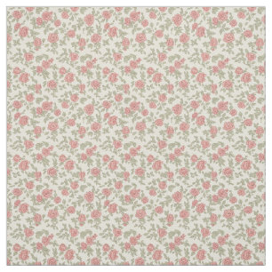 Nostalgic 1940s Dusty Rose & Sage Utility Floral Fabric