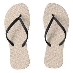 Nostalgic 1940s Dusty Rose & Sage Utility Floral Thongs