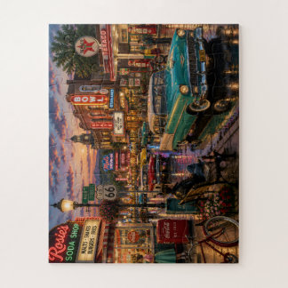Nostalgic 1950s/1960s Town — Jigsaw Puzzle