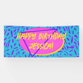 Nostalgic 90's Birthday Banner