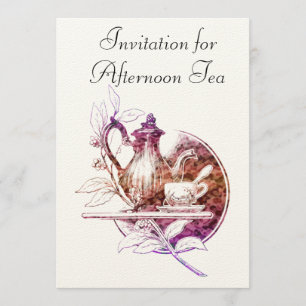 Nostalgic Afternoon Tea Invitation