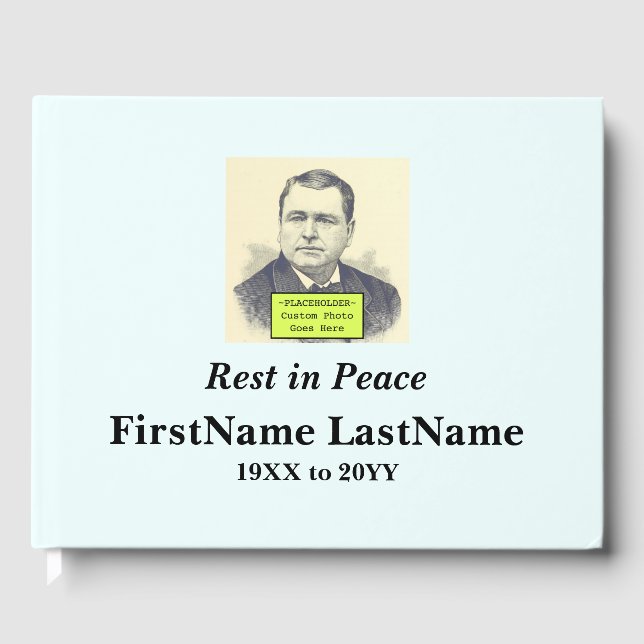 Nostalgic and Elegant Memorial Guest Book (Front)