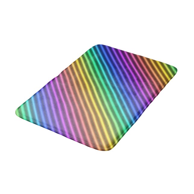 nostalgic arcade stripe : bath mat (Angled)