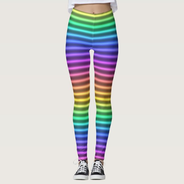 nostalgic arcade stripe : leggings (Front)