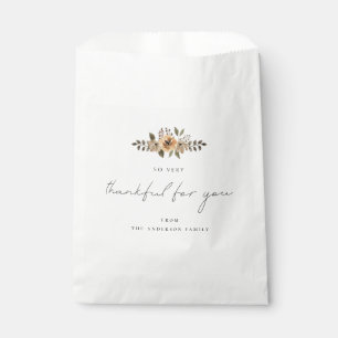 Nostalgic Autumn Floral Thanksgiving Gift Favour Bag