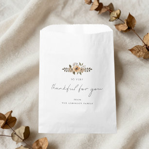 Nostalgic Autumn Floral Thanksgiving Gift Favour Bag
