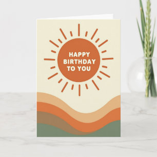 Nostalgic Birthday Sun Card
