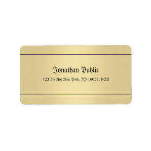 Nostalgic Calligraphy Gold Look Template Elegant Label