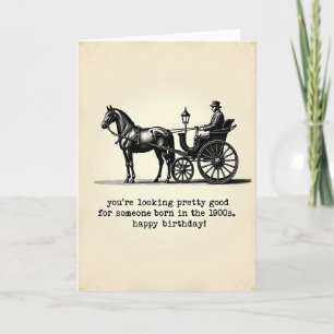 Nostalgic Carriage Birthday Card