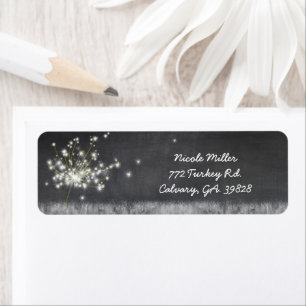 Nostalgic Chalkboard Dandelions Business Return Address Label