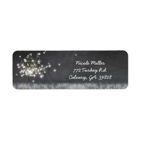 Nostalgic Chalkboard Dandelions Business Return Address Label