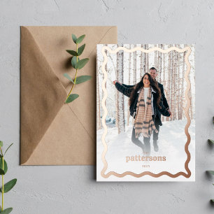 Nostalgic Charm Holiday Photo Rose Gold