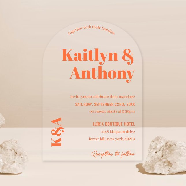 Nostalgic Charm Retro Wedding Acrylic Invitations (Creator Uploaded)